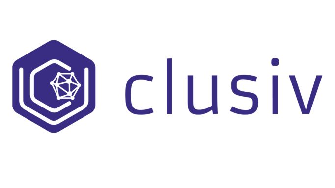 Clusiv logo in purple on white